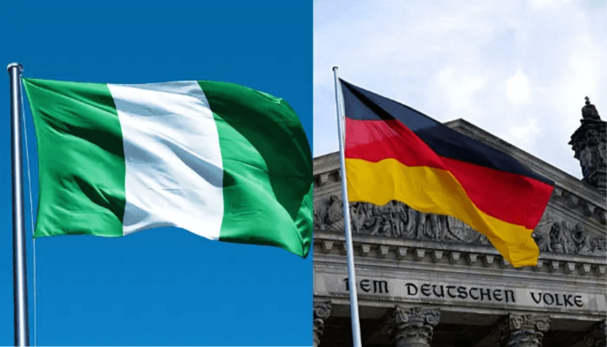Nigeria and Germany national flag