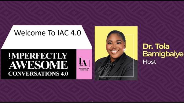 Speakers and attendees gathered during the Imperfectly Awesome Conversations 4.0 event in Lagos discussing leadership, resilience, and authenticity.